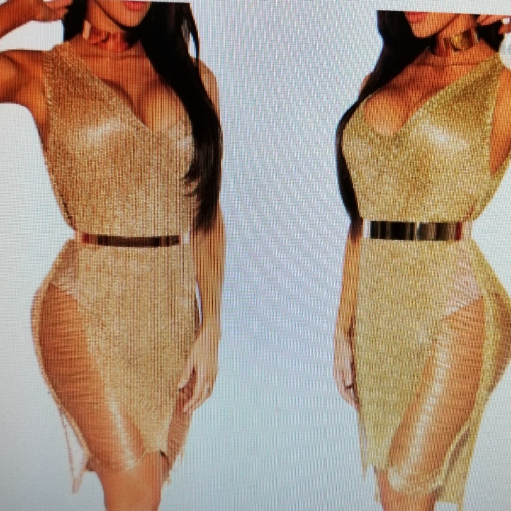 dress, gold dress, beach dress